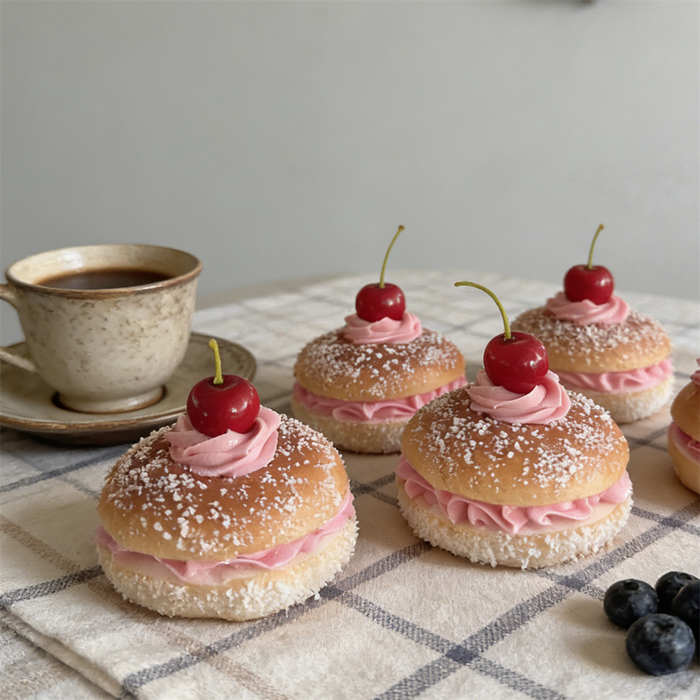 Vape Decoration - 8.5cm Strawberry Flavor Cherry Heart Bagel