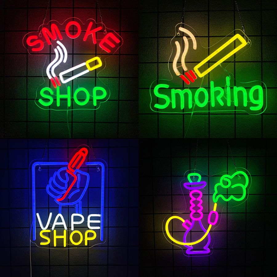 Vaping Shop - Smoking Neon Sign For Wall Decor,Light