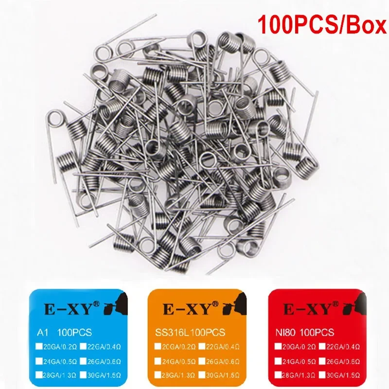Coil Building Kit - 100PCS/BOX Prebuilt Coil Wire A1 SS316L