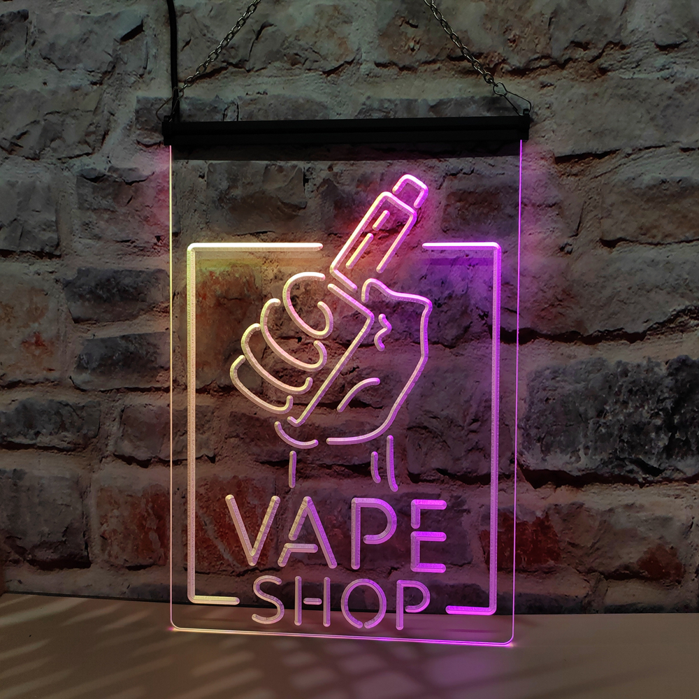 Vaping Shop - Vape Shop Holding Hand-LED Neon Sign