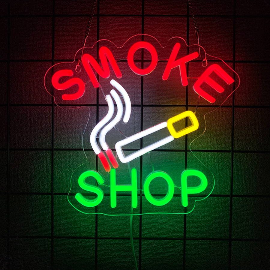 Smoking Neon Sign For Wall Dec - Vaping Shop recension och pris