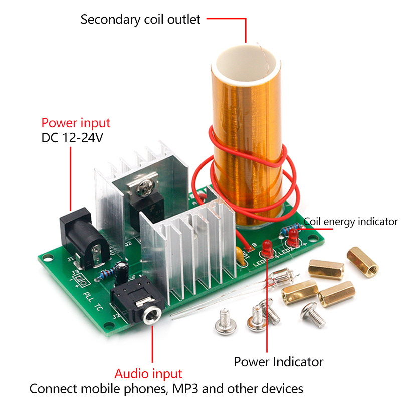 Mini Tesla Coil DIY Electronic - Coil Building Kit recension och pris